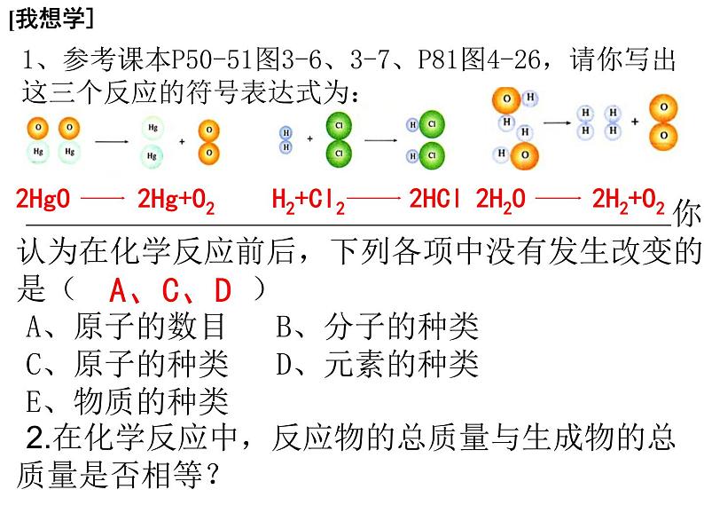 人教版（五四制）化学八年级全一册 5.1 质量守恒定律 课件0202