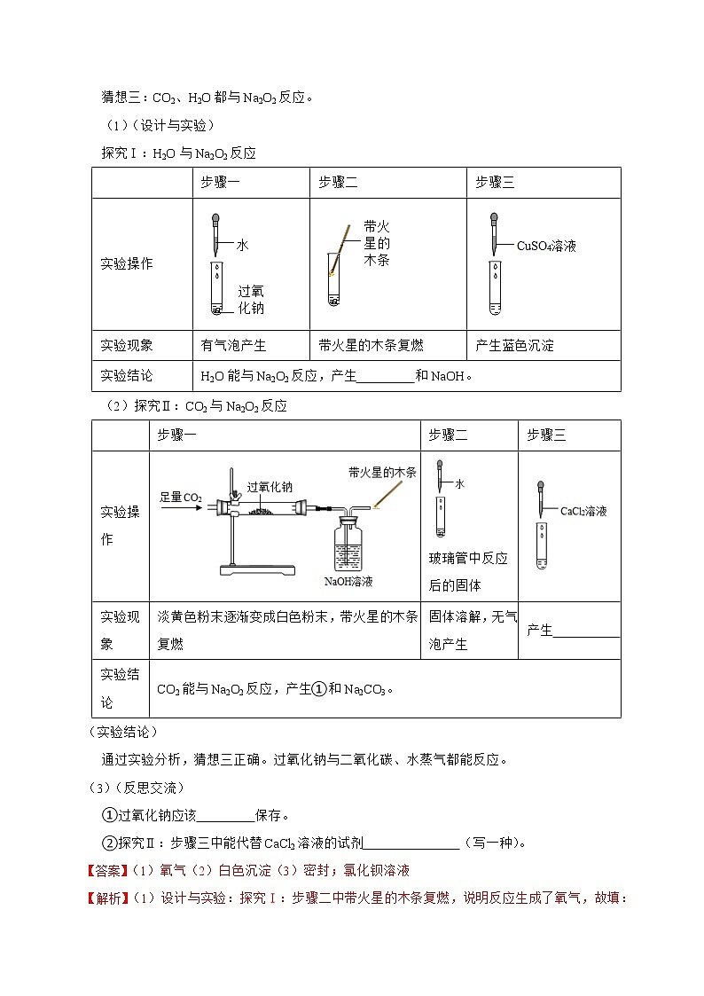 拉分练08 猜想与假设类实验探究题-中考化学拉分题专练—实验探究及推断题02