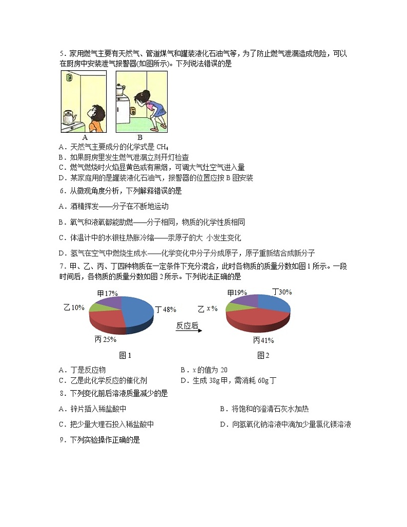 2022-2023学年人教版中考化学第一轮复习专项突破模拟练习卷一第2页