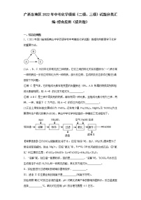 广西各地区2022年中考化学模拟（二模、三模）试题分类汇编-综合应用（提升题）