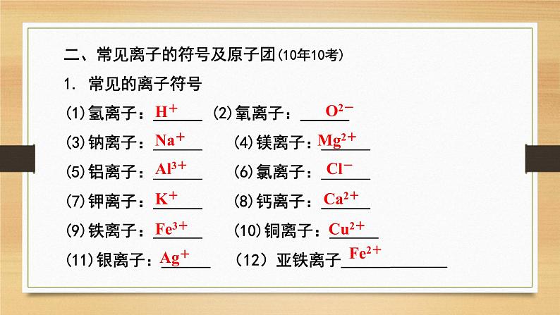 2023年中考化学复习专题1---化学用语课件PPT04