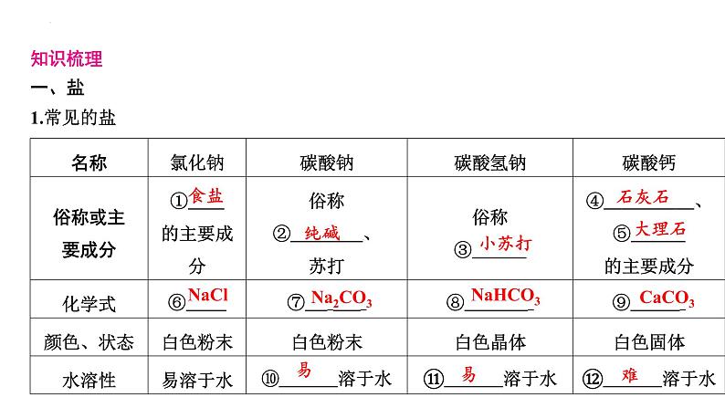 2023年中考化学复习考点过关----常见的盐及化学肥料课件第6页