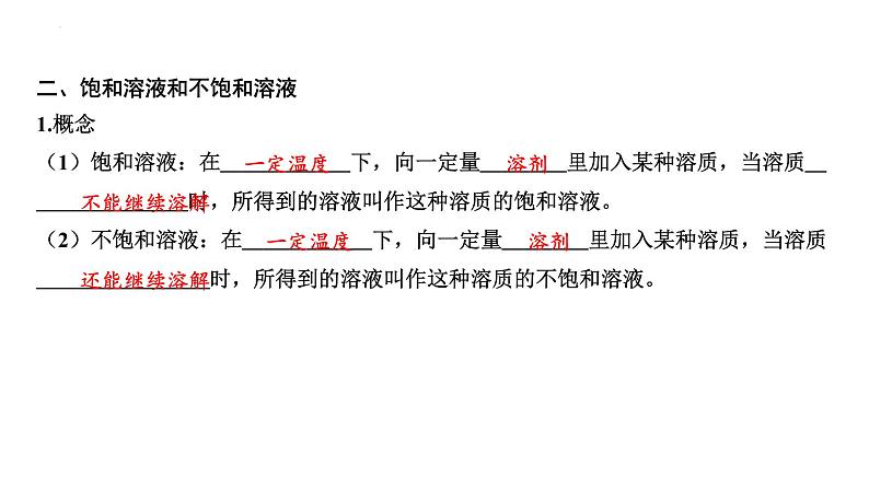 2023年中考化学复习考点过关 溶液的组成、计算和配制及溶解度课件第7页