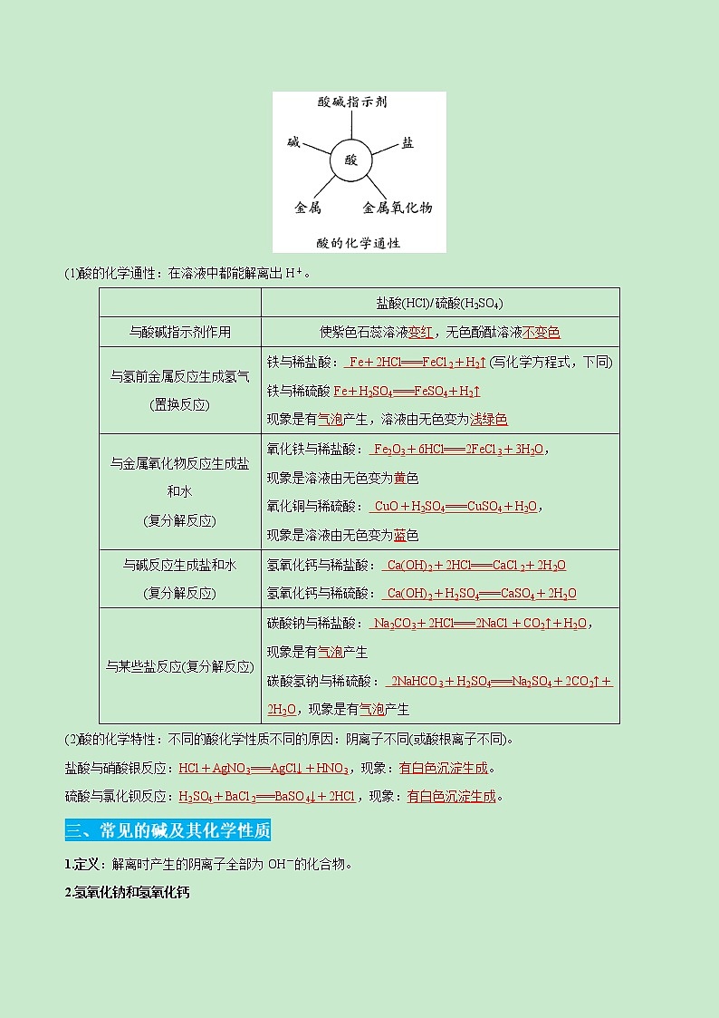 专题05 酸与碱-《中考满分计划系列·化学》之二轮专题重整合03