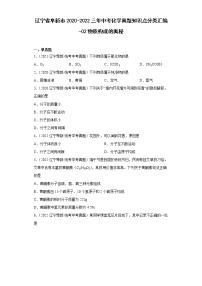 辽宁省阜新市2020-2022三年中考化学真题知识点分类汇编-02物质构成的奥秘