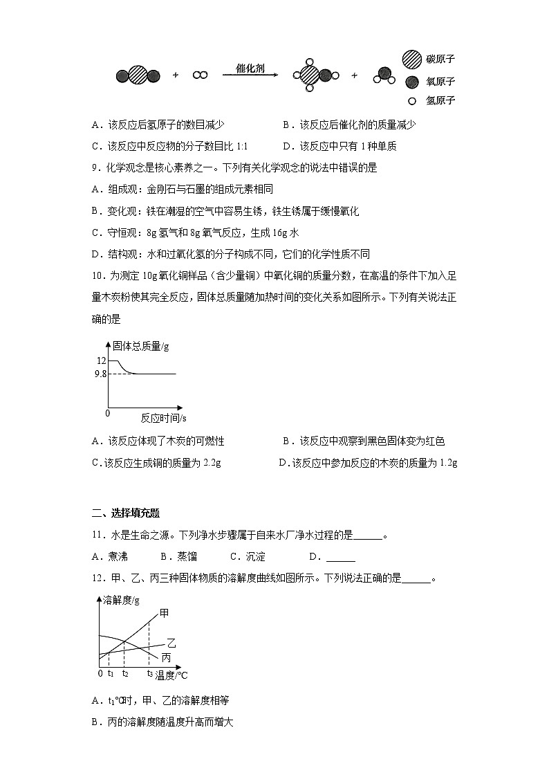 2023年江西省上饶市鄱阳县八校联考中考一模化学试题（含答案）02