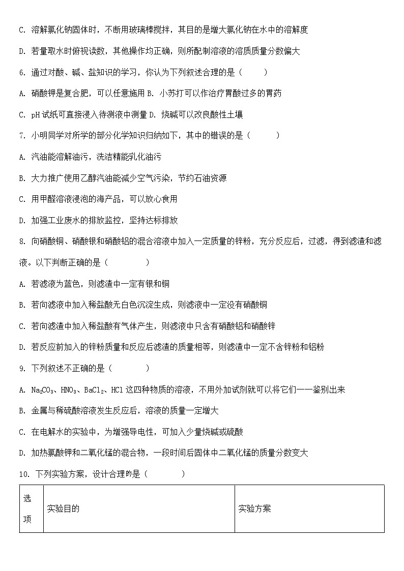 辽宁省锦州市2018年中考化学试题【含答案】02