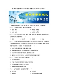 备战中考数理化——中考化学模拟试卷 (12)（含答案）