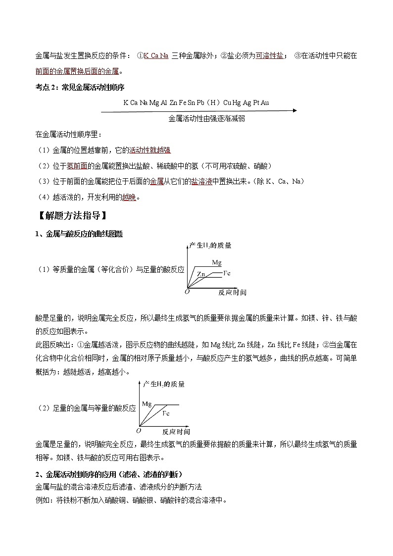 初中化学一轮复习【讲通练透】专题06 金属的化学性质（讲通）03