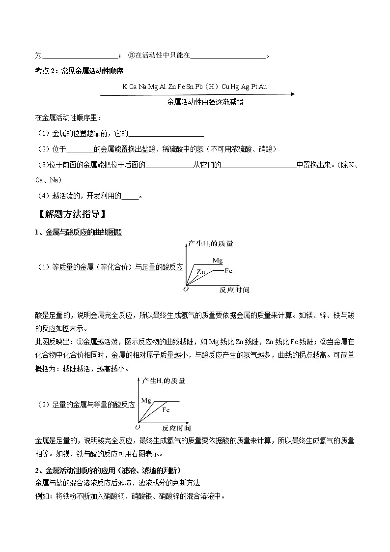 初中化学一轮复习【讲通练透】专题06 金属的化学性质（讲通）03