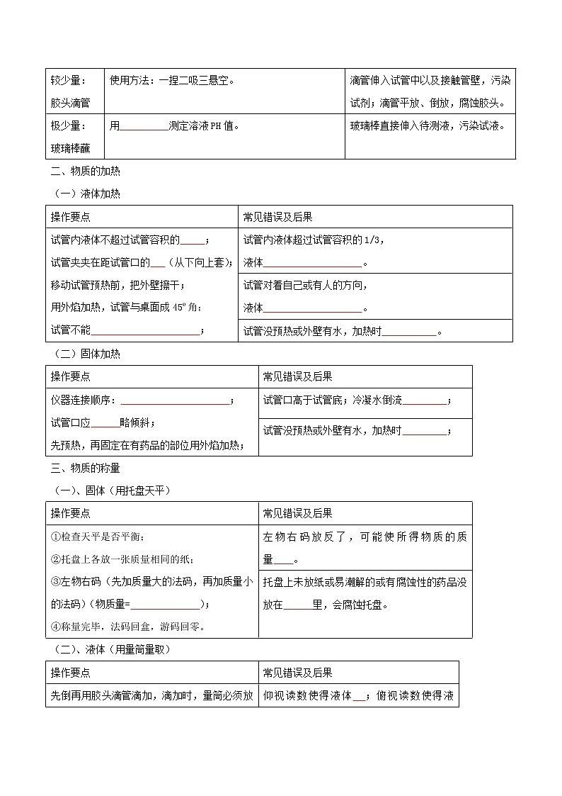 初中化学一轮复习【讲通练透】专题16 常见仪器和基本实验操作（讲通）03