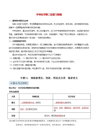 初中化学二轮复习【讲通练透】专题01  物质的变化、性质、用途及分类（讲通）