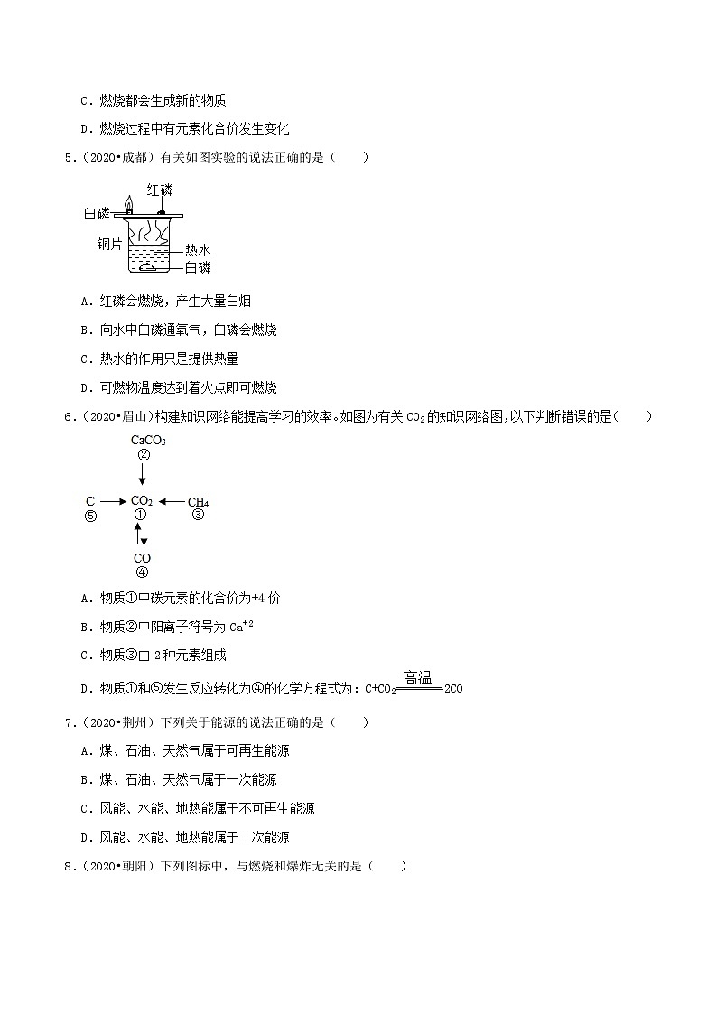 专题07  燃烧、燃料及碳的化合物（专题跟踪检测）（学生版）第2页