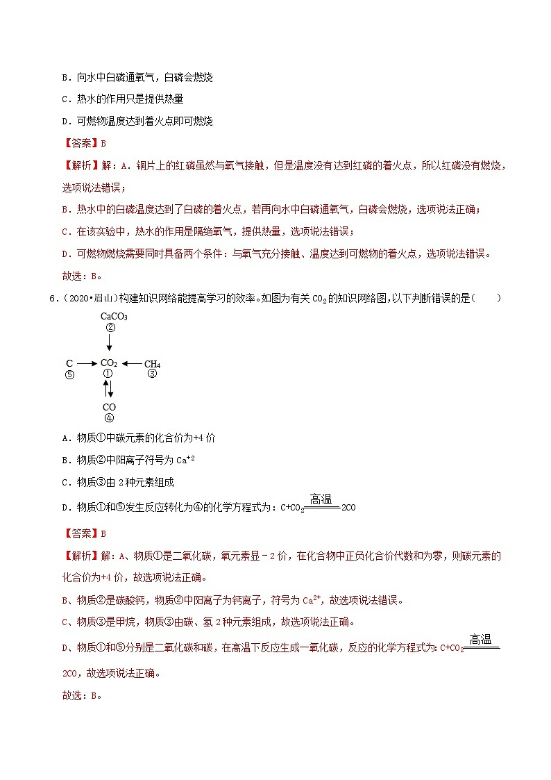 专题07  燃烧、燃料及碳的化合物（专题跟踪检测）（教师版）第3页