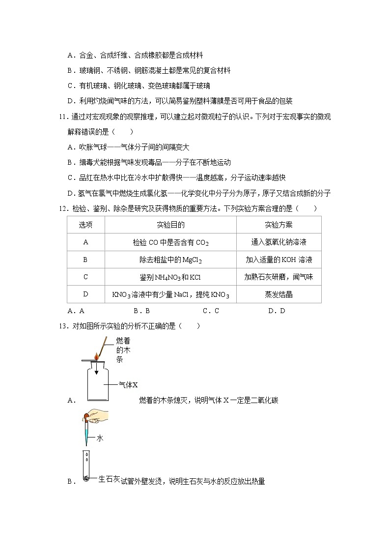 2023年河北省唐山市中考模拟化学试题（含答案）第3页