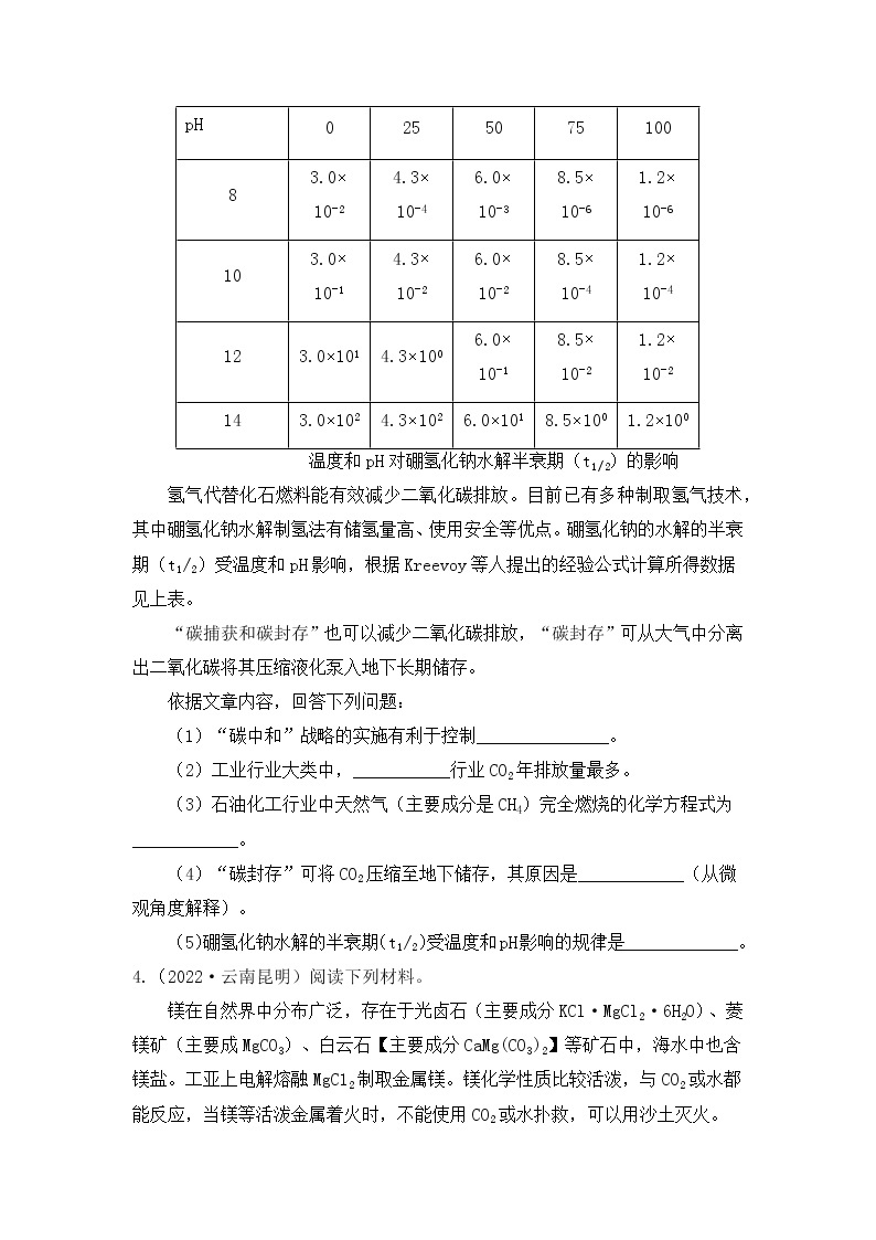 化学专题九： 科普阅读题----（中考真题）03