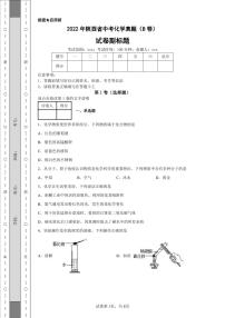 2022年陕西省中考化学真题（B卷）附答案解析（高清版）