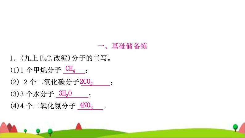 中考化学复习重难突破1化学用语作业课件03