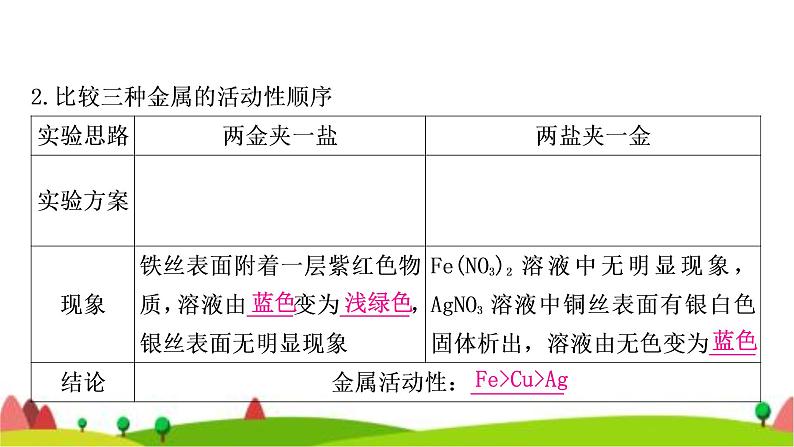 中考化学复习重难突破5金属活动性顺序的验证及探究(实验)作业课件05