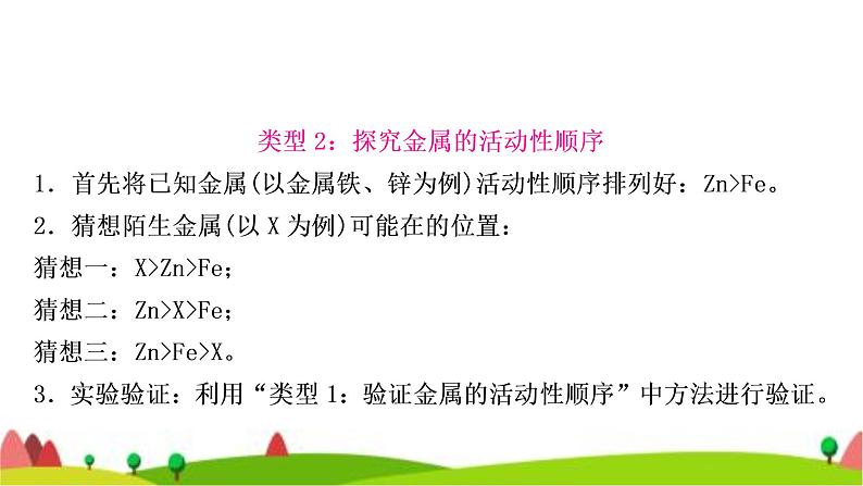 中考化学复习重难突破5金属活动性顺序的验证及探究(实验)作业课件06