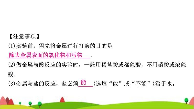 中考化学复习重难突破5金属活动性顺序的验证及探究(实验)作业课件07