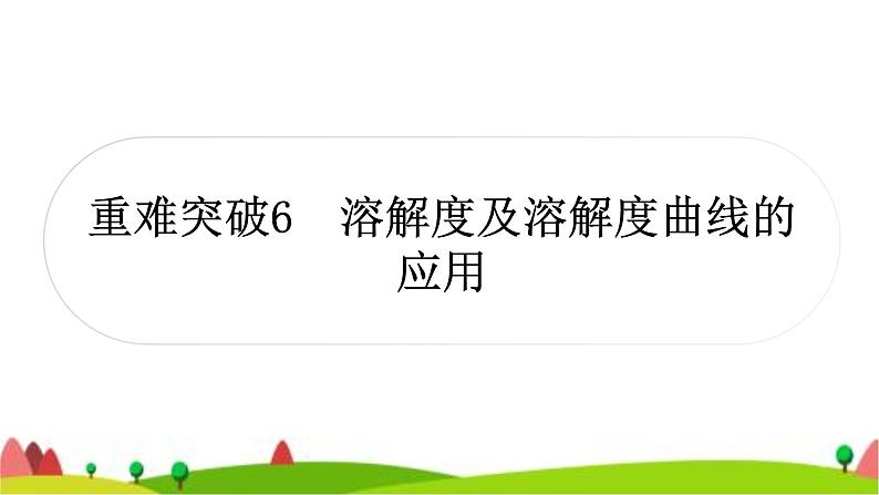 中考化学复习重难突破6溶解度及溶解度曲线的应用作业课件01