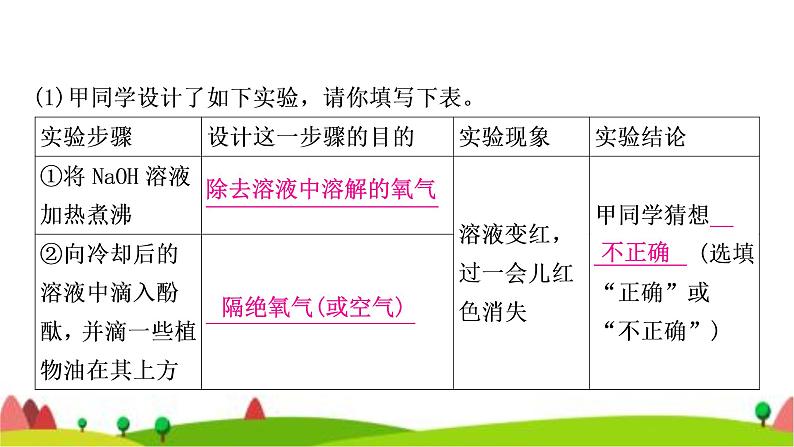 中考化学复习第十单元酸和碱第1课时常见的酸和碱作业课件06