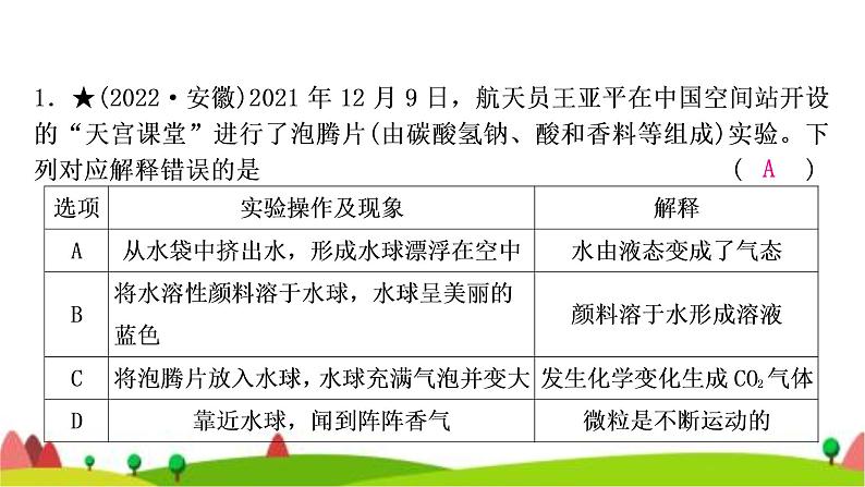 中考化学复习题型突破一实验现象的分析与推断作业课件05