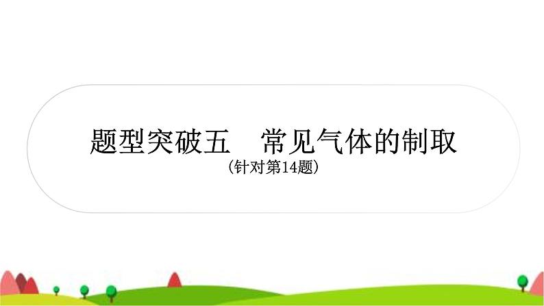 中考化学复习题型突破五常见气体的制取作业课件01