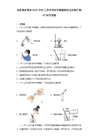 山东省东营市2018-2022三年中考化学真题知识点分类汇编-07化学实验