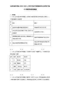 山东省东营市2020-2022三年中考化学真题知识点分类汇编-02物质构成的奥秘