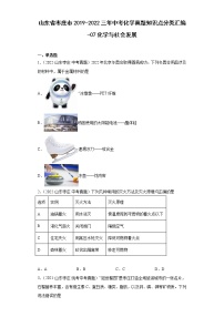 山东省枣庄市2019-2022三年中考化学真题知识点分类汇编-07化学与社会发展