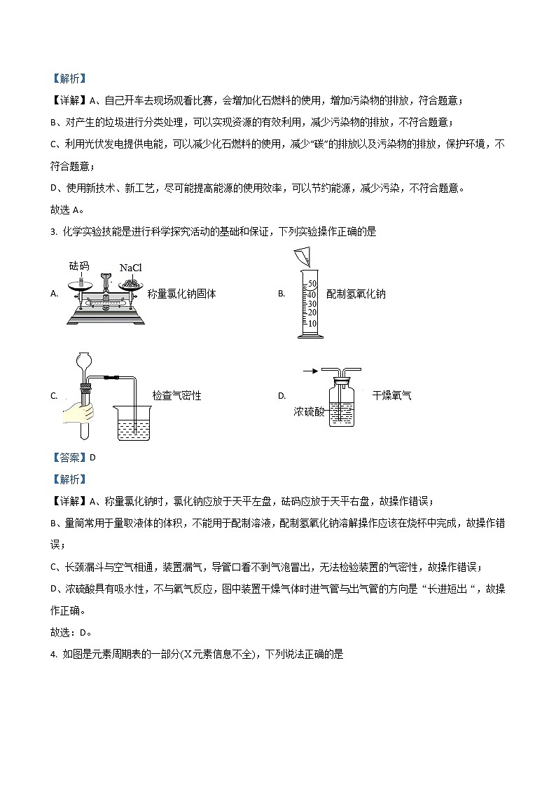 【化学一模】2023年芜湖市九年级毕业暨升学模拟考试（一）化学试题（含解析）第2页