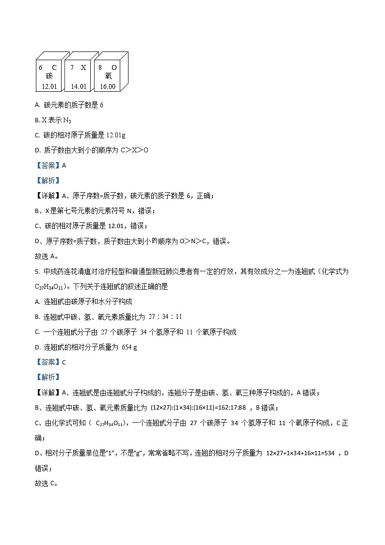 【化学一模】2023年芜湖市九年级毕业暨升学模拟考试（一）化学试题（含解析）第3页