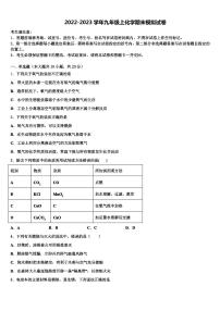 2022年广东省中学山市小榄镇九年级化学第一学期期末质量跟踪监视模拟试题含解析