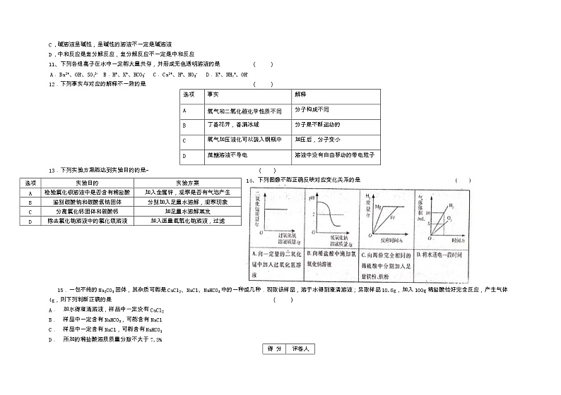 2023年黑龙江省齐齐哈尔市甘南县西部六校联考中考一模化学试题03