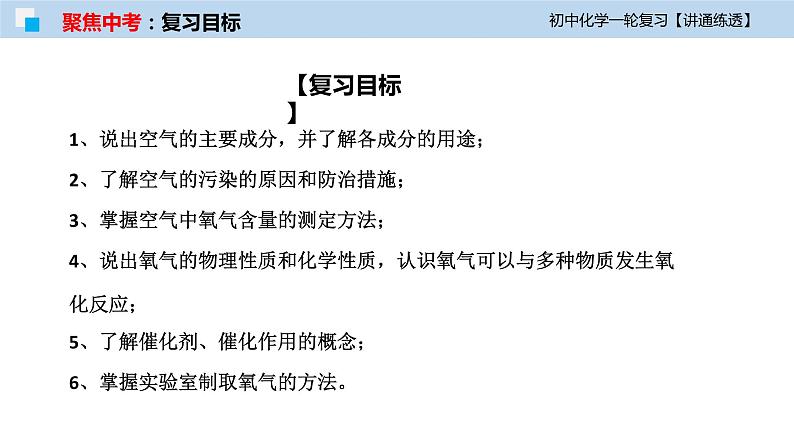 初中化学一轮复习课件  专题02 空气和氧气（讲通练透）04