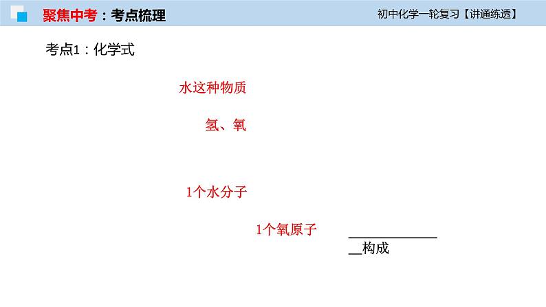 初中化学一轮复习课件  专题12 化学式与化学用语（讲通练透）08