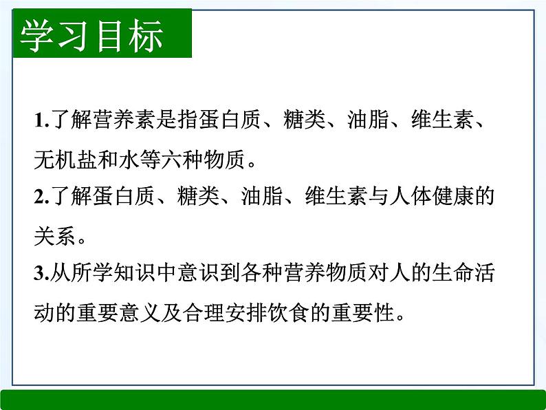 第十二单元课题一人类重要的营养物质课件  九年级化学人教版下册 (1)02