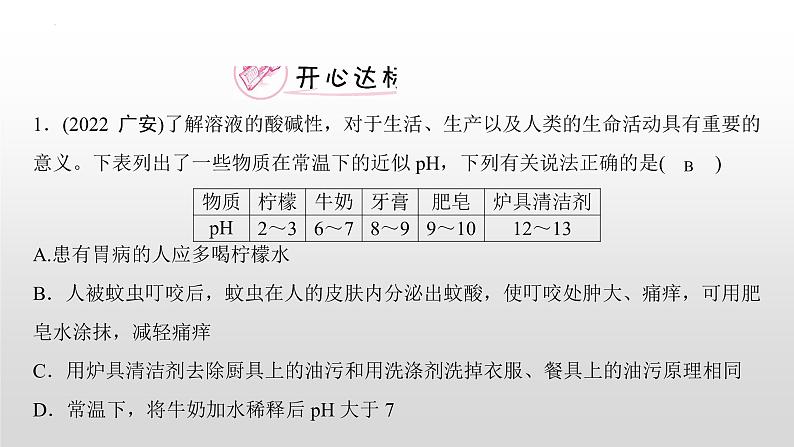 第十单元实验活动七　溶液酸碱性的检验课件  九年级化学人教版下册第8页