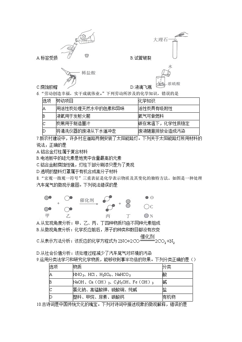 2023年安徽省亳州市谯城区中考二模化学试题02