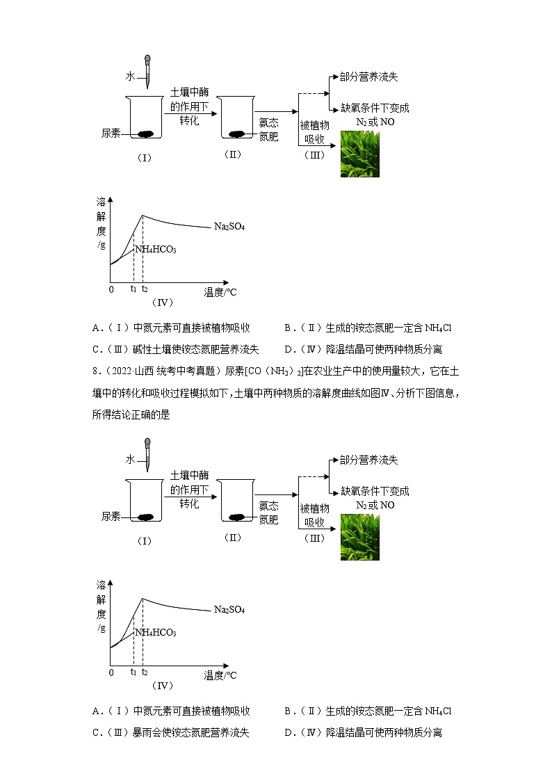 山西2020-2022三年中考化学真题知识点分类汇编-01物质的化学变化03