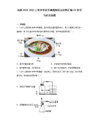 山西2020-2022三年中考化学真题知识点分类汇编-07化学与社会发展