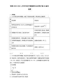 陕西2020-2022三年中考化学真题知识点分类汇编-06盐和化肥