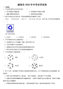 山东省威海市2020年中考化学试卷【含答案】