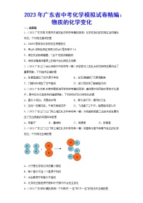 2023年广东省中考化学模拟试卷精编：物质的化学变化