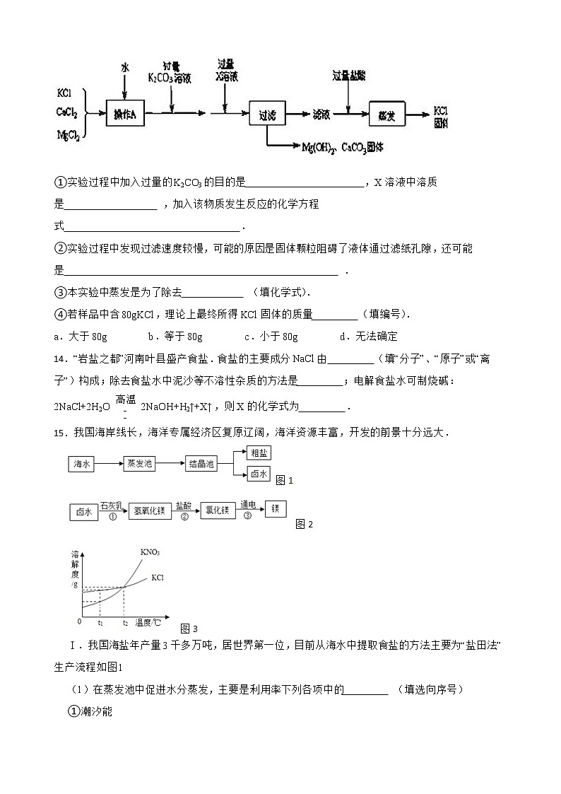 2023年中考化学二轮专题复习--粗盐的初步提纯第3页