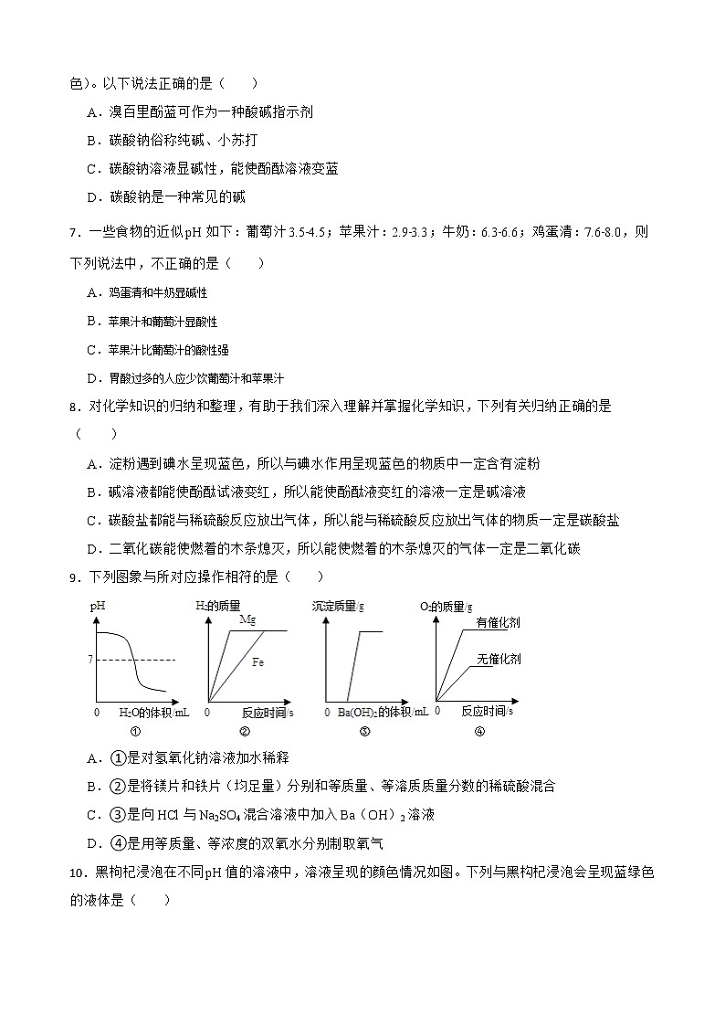 2023年中考化学二轮专题复习--溶液的酸碱性第2页