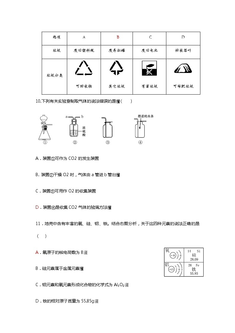 2023年山东省泰安市学业水平考试模拟化学试题（四）（含答案）03
