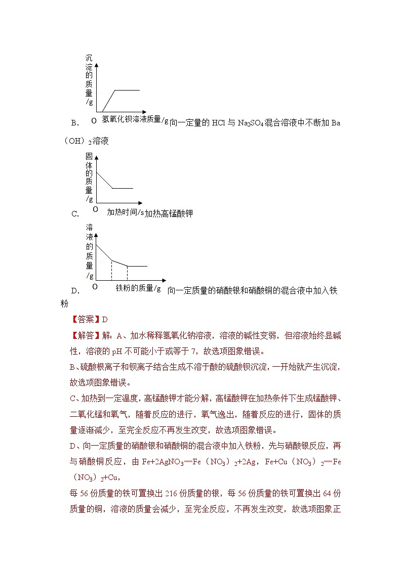 专题06 坐标图像题（5大类型）（原卷版+解析版）-挑战2023年中考化学压轴题之秘籍03